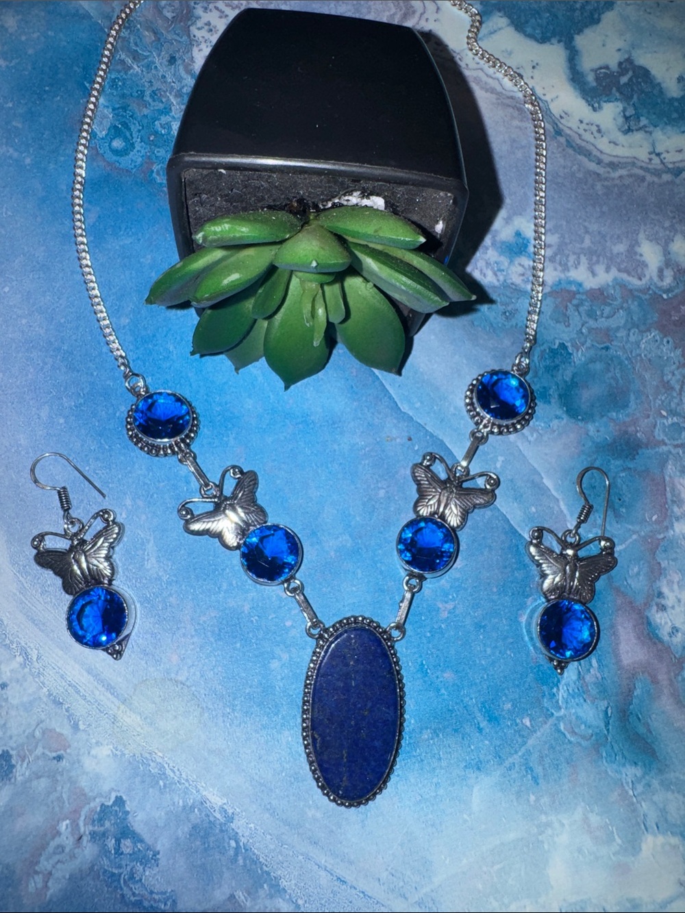 Silver Butterfly 🦋 Jewelry Set
